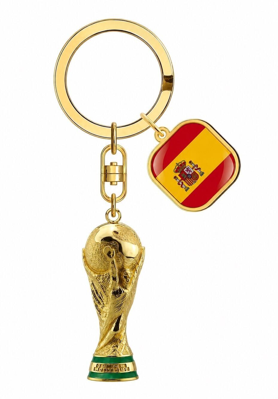 FIFA World Cup champion 2026 Spain 3D Trophy Keychain enamel Country Flag España
